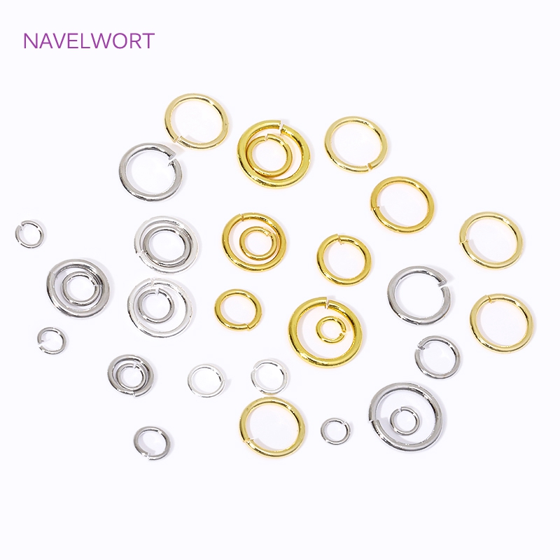 Gold Plated Ring - 14K/18K vergoldeter Spaltring Offene Biegeringe Verbindungsringe