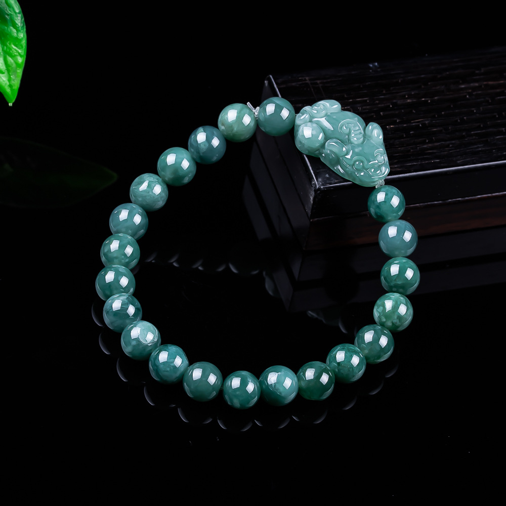 Jewelry & Watches Spółka Z Ograniczoną Odpowiedzialnością Sp Z Oo - Natürliches burmesisches Jadeit-Pixiu-Armband, Vintage-Talismane, Charm-Geschenke für