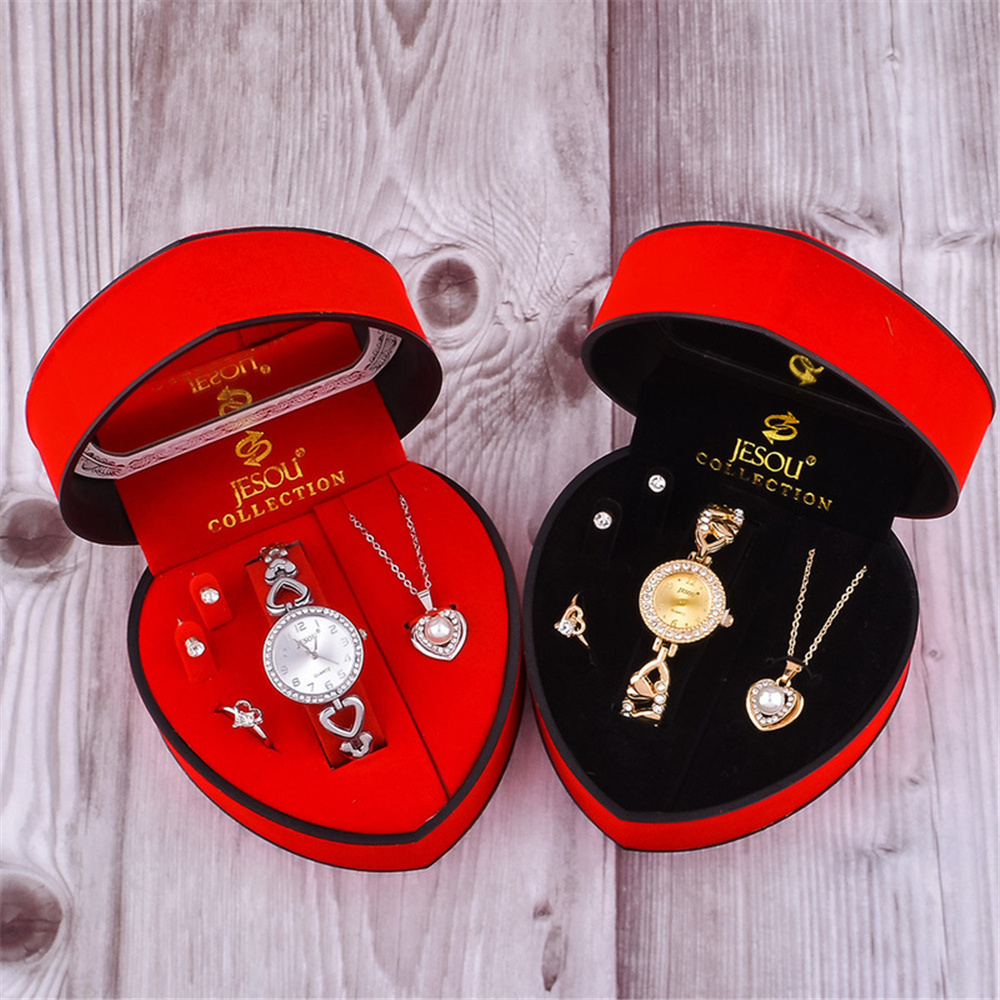 Jewelry Watches Silver - 2026 Neues Damen-Armbanduhr-Set Gold Silber Kristall