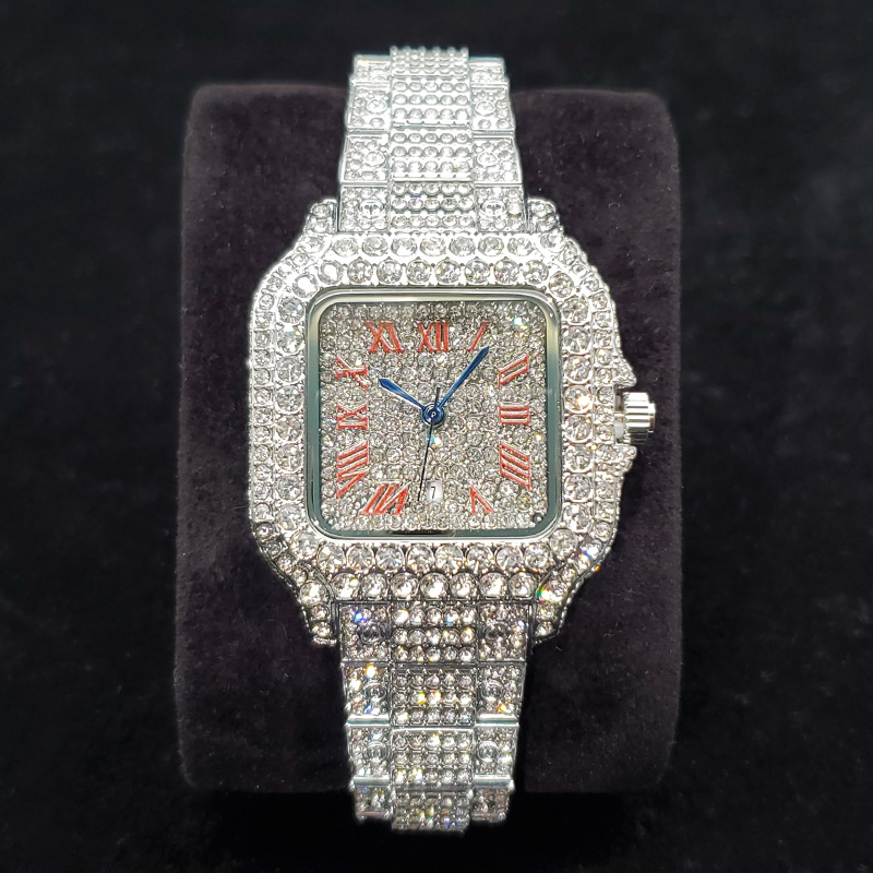 Jewelry Watches Silver - Luxuriöse Diamantuhren für Damen, modische silberne,