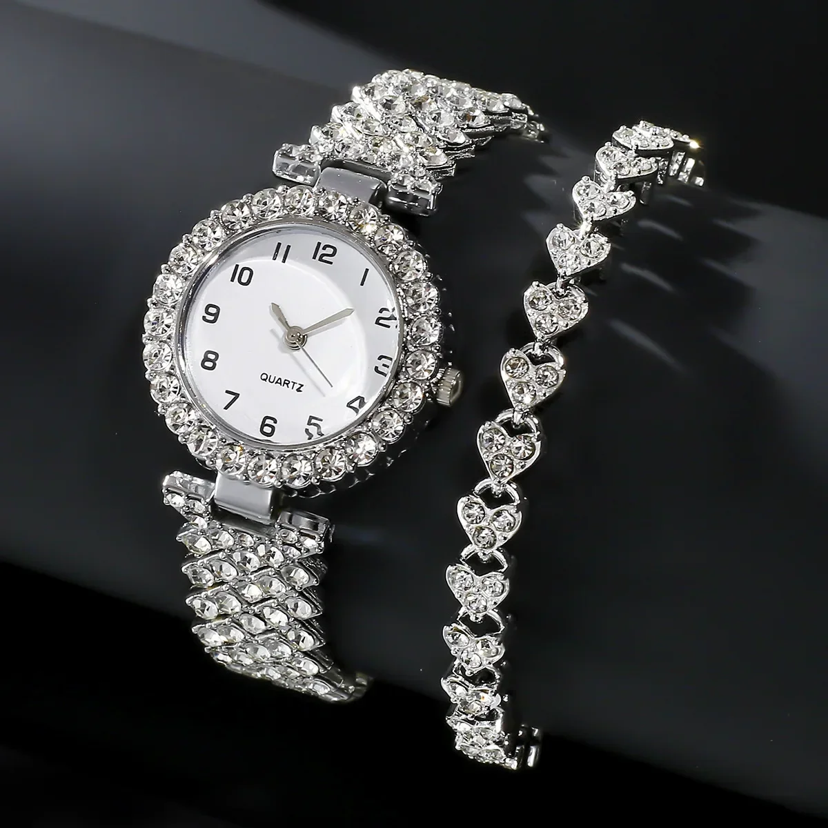 Jewelry Watches Silver - 1 stücke/2 stücke Luxus Mode Frauen