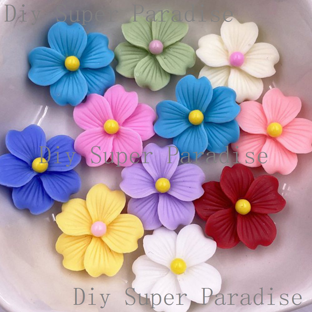 Paradise Jewelry & Watches Llc Photos - 50 Stücke Harz Bunte 16mm Blume
