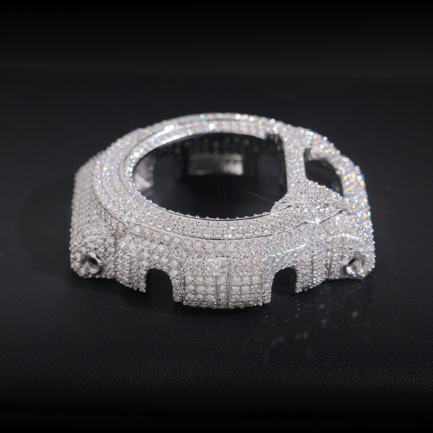 Jewelry Watches Silver - Bling Hip-Hop Uhrengehäuse: Mit Premium-Moissanit besetzt,