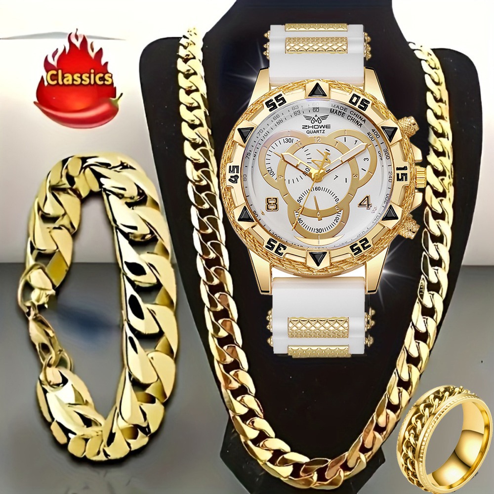 4-teiliges Luxus-Set für Herre – Jewelry Type Watches Bewertung und Preis