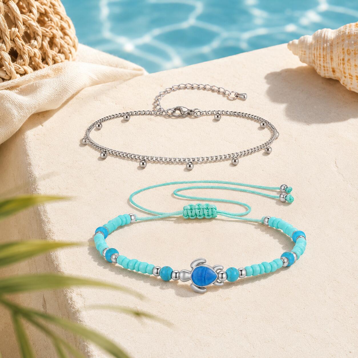 Fußkettchen-Set aus Edelstahl  – Jc Jewelry & Watches Bewertung und Preis