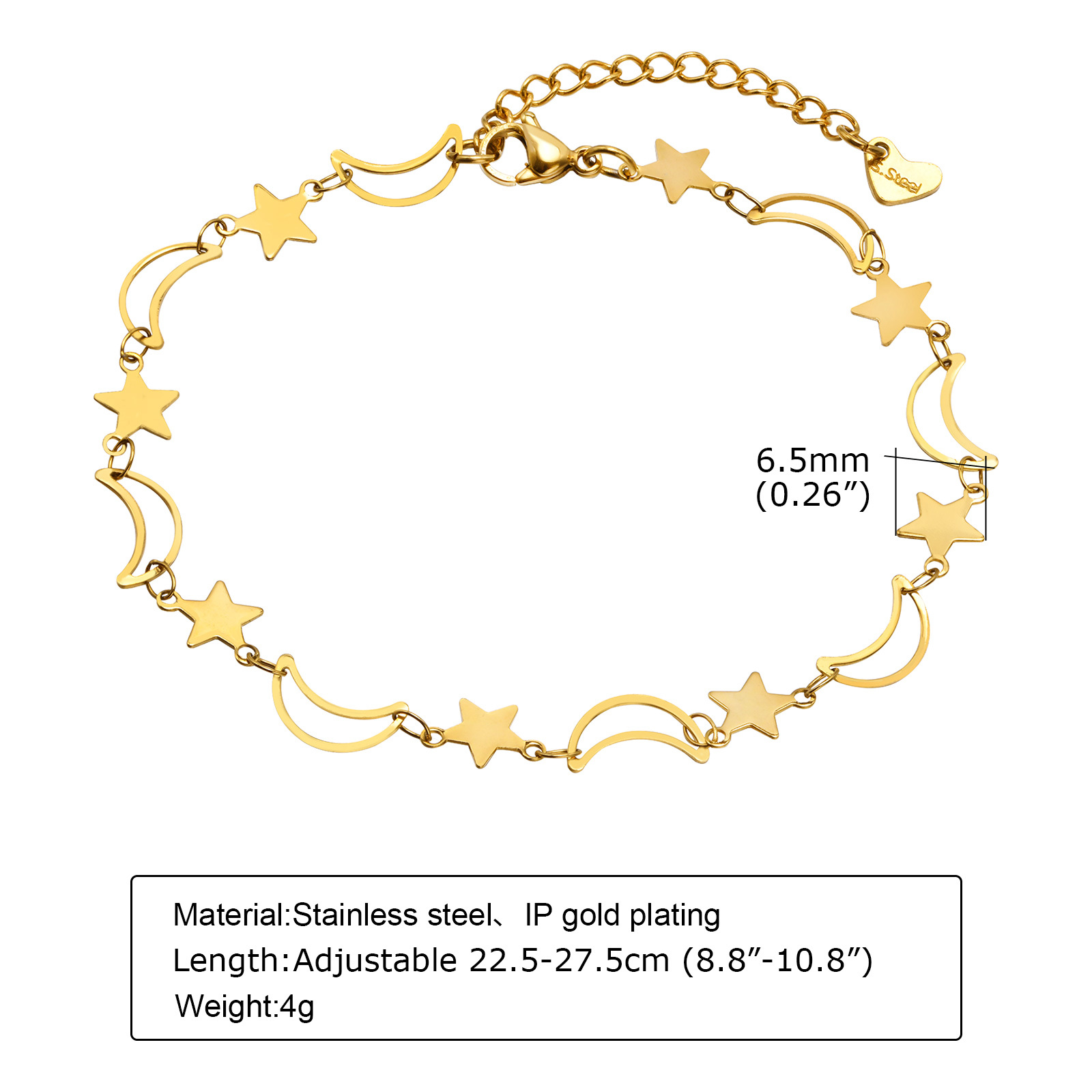 Zierliche hohle Stern-Mond-Fuß – Jc Jewelry & Watches Bewertung und Preis
