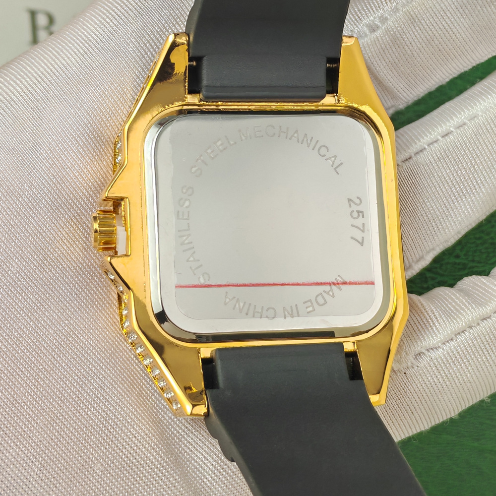 Modische Quadratische Voll-Dia – Jewelry Type Watches Bewertung und Preis