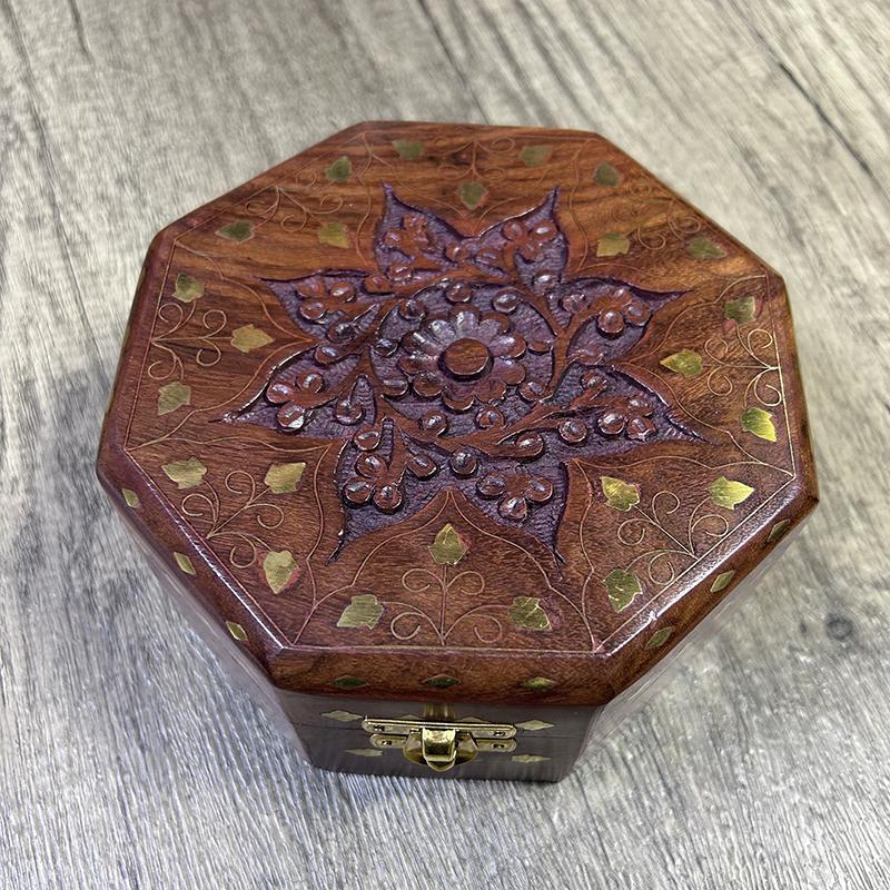 Handgeschnitzte achteckige Hol – Indian Jewelry Watches Bewertung und Preis