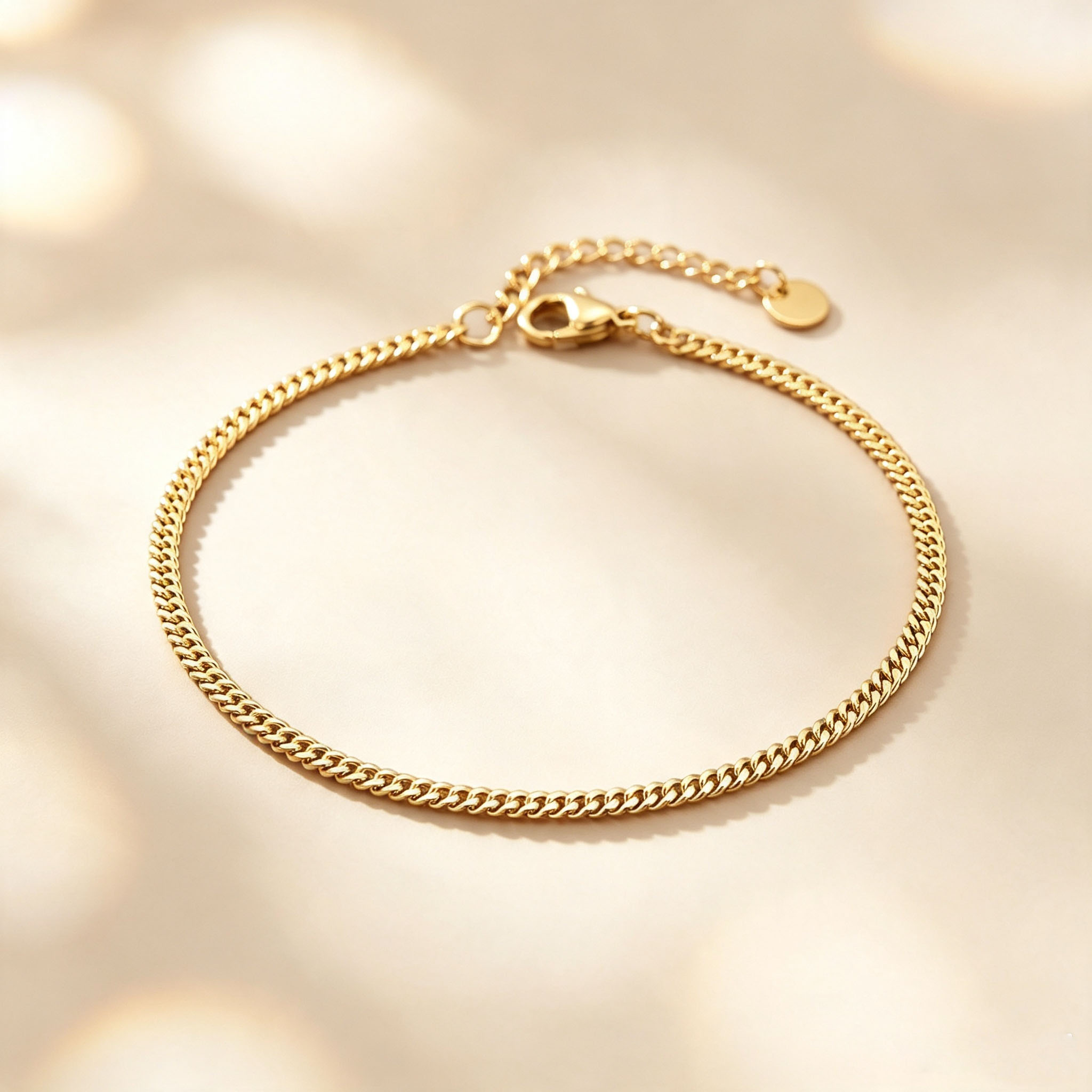 Dünnes kubanisches Fußkettchen – Jc Jewelry & Watches Bewertung und Preis