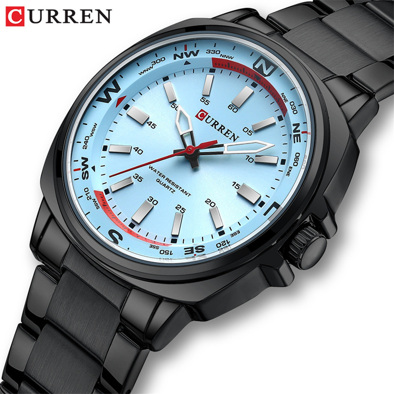 CURREN 8455 Herrenmode Silber  – Jewelry Watches Silver Bewertung und Preis