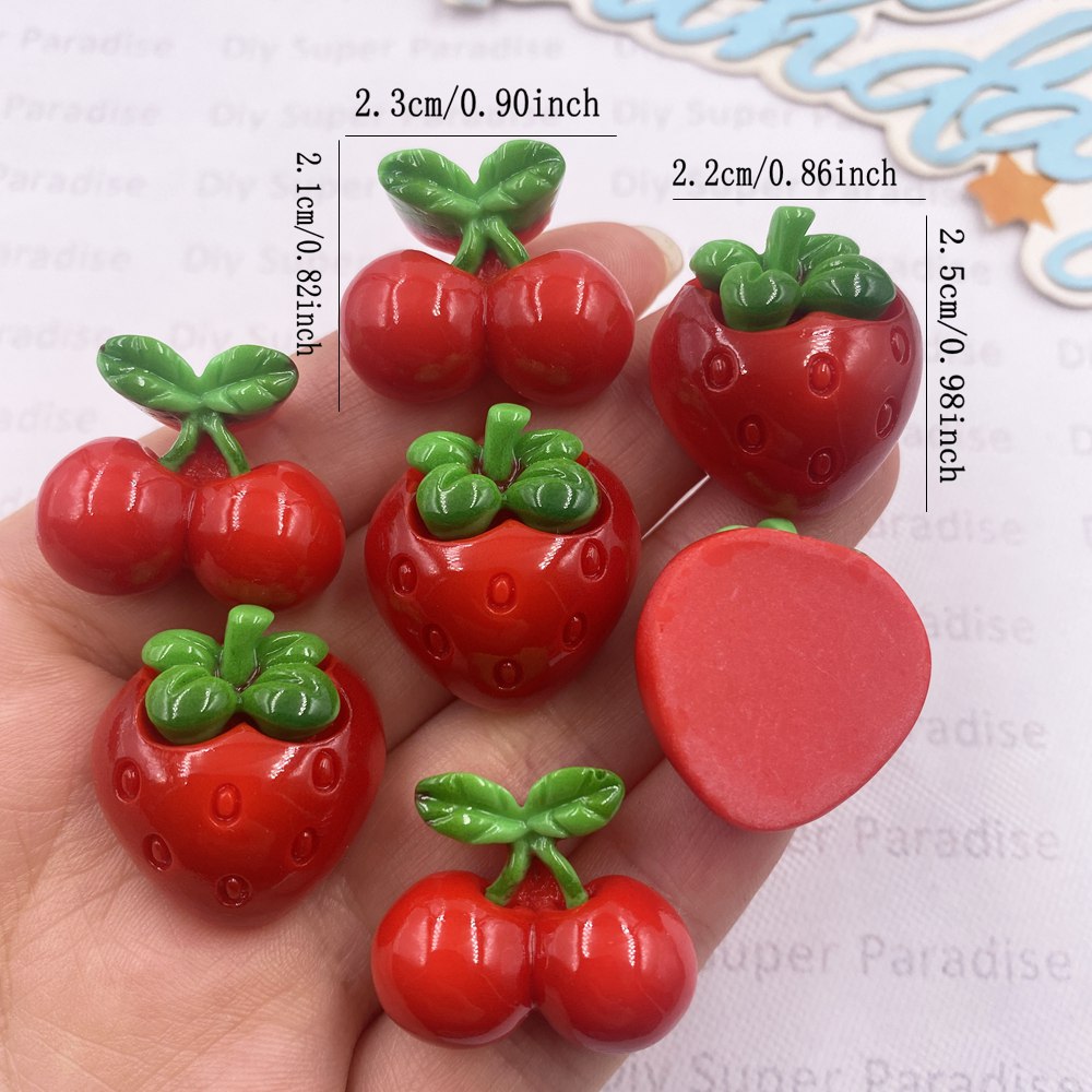 8PCS Resin Kawaii Colorful Red – Paradise Jewelry & Watches Llc Photos Bewertung und Preis