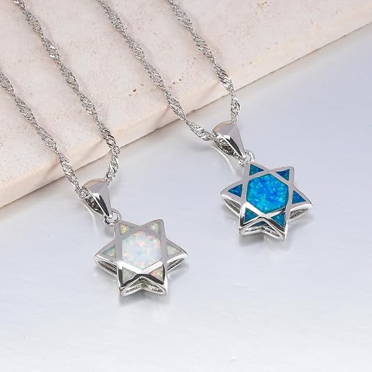 Davidstern Opal Anhänger Halsk – Jewelry & Watches Spółka Z Ograniczoną Odpowiedzialnością Sp Z Oo Bewertung und Preis
