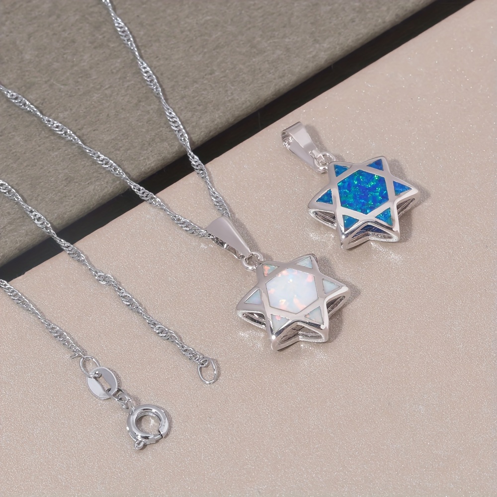 Davidstern Opal Anhänger Halsk – Jewelry & Watches Spółka Z Ograniczoną Odpowiedzialnością Sp Z Oo Bewertung und Preis