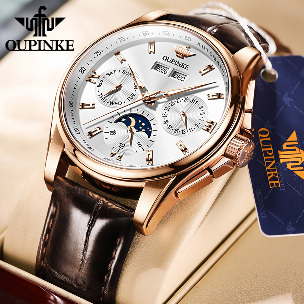 OUPINKE Herrenuhren, lässiger  – Mens Mechanical Watch Bewertung und Preis