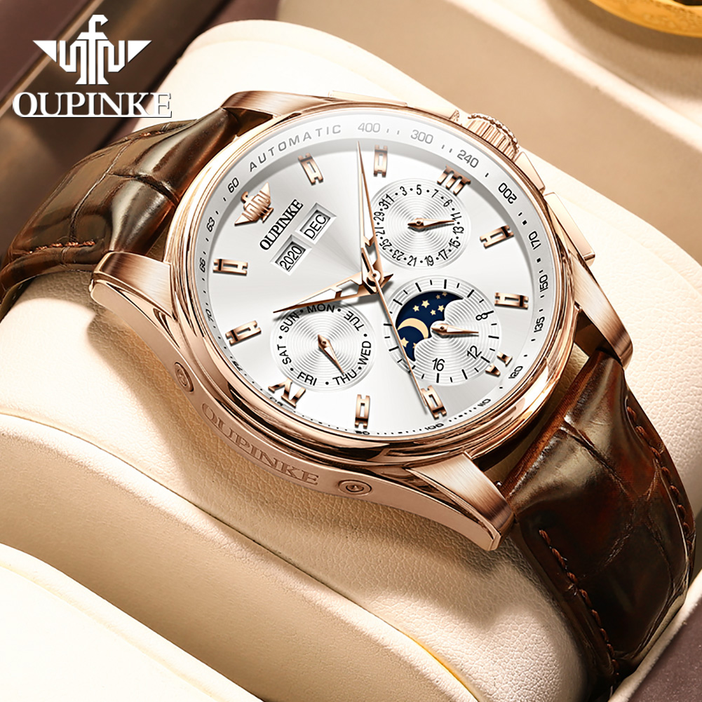 OUPINKE Herrenuhren, lässiger  – Mens Mechanical Watch Bewertung und Preis