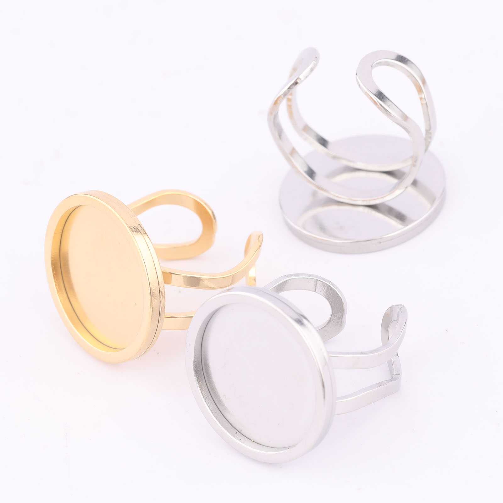 5 Stück 18 mm runde Cabochon-R – Gold Plated Ring Bewertung und Preis