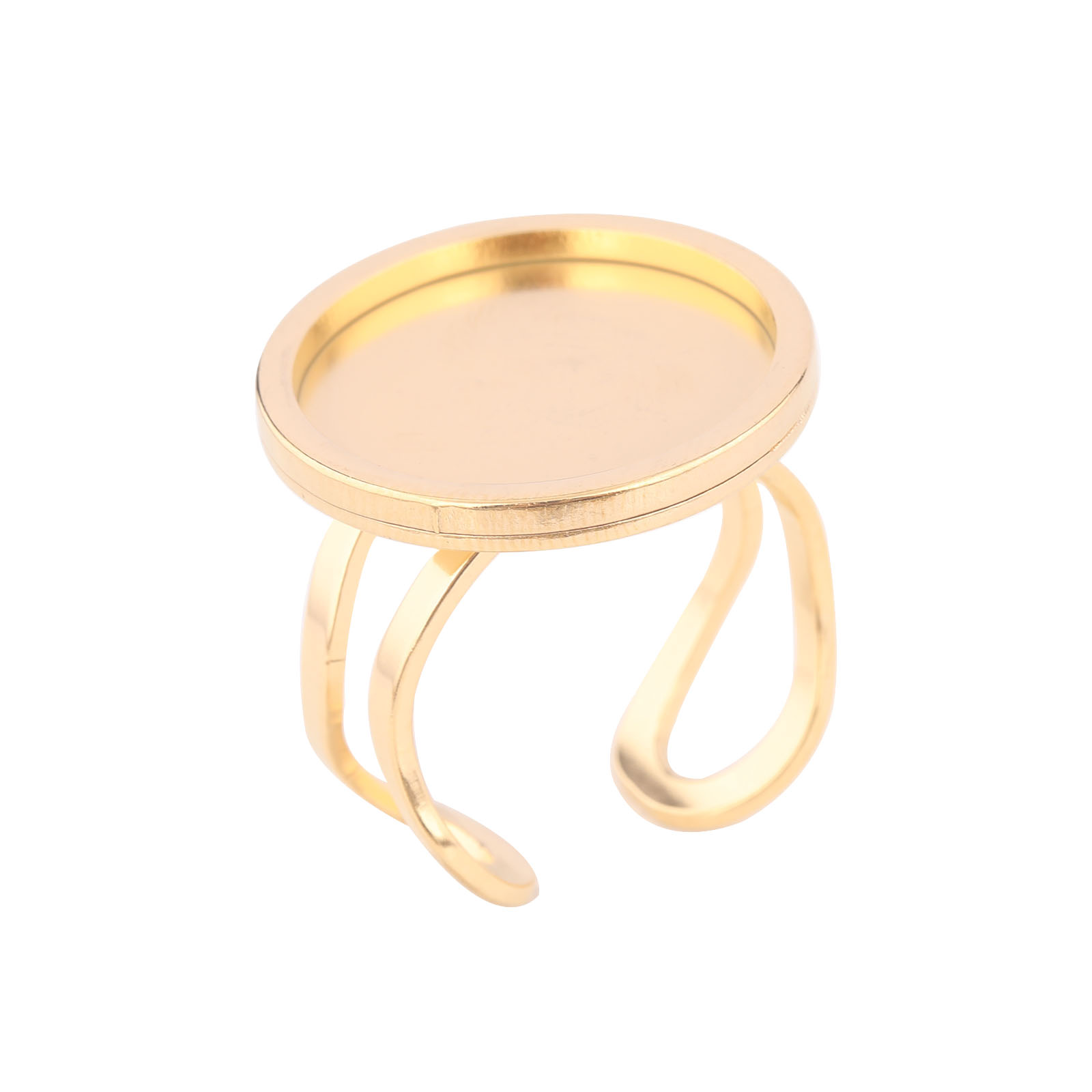 5 Stück 18 mm runde Cabochon-R – Gold Plated Ring Bewertung und Preis